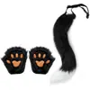 Accesorios de Halloween para sexo, traje de mujer, máscara de zorro de peluche, divertido disfraz de cola de zorro de simulación de animal.