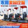 Mini Escavadeira para Obras de Engenharia, Escavadeira Pequena para Uso Doméstico, Micro Escavadeira para Fruticultores, Escavadeira para Pomar e Estufa