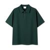 Camisa Polo de Manga Corta para Hombre, Piqué 40 Hilos Doble Cara, 240g, Color Sólido, Uniforme de Clase, Uniforme de Equipo con Logo Estampado y Bordado