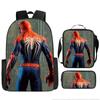 Mochila escolar periférica de Spider-Man para niños y estudiantes de entrega rápida transfronteriza, mochila de hombro, juego de tres piezas