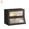 En stock Caja de Pan para Encimera de Cocina de Bambú Caja de Pan de Gran Capacidad Contenedor de Almacenamiento de Pan con Ventana Rejilla para Pan