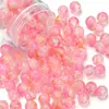 8mm Chuveiro Explosivo Contas Douradas Contas de Vidro Rachado Acessórios com Contas Acessórios para Pulseira DIY Contas Florais Fantasia Gradiente