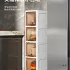 Gabinete de Almacenamiento para Espacios Estrechos Hogar Sala de Estar Estante de Almacenamiento para Juguetes y Snacks con Tapa abatible Cocina Baño Gabinete Estrecho Gabinete de Almacenamiento