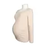 [Personalizado] Ropa de Maternidad, Camiseta Térmica de Terciopelo Alemán, Nuevo Estilo de Mamá de Moda, Estilo Coreano, Ropa Interior de Color Sólido, Mangas Largas Ajustadas de Invierno