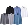 Novedad de Otoño Camisa de Cachemira Ropa Formal para Hombre Antiarrugas Color Sólido Camisa para Hombre Camisa de Manga Larga Camisa Blanca para Hombre de Mediana Edad