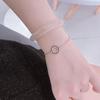 Pulsera de Moneda Redonda con Recorte de Corazón Igual al de la Sartén, Diseño Original para Mujer, Estilo Ins de Gama Alta de Nicho, No se Desvanece