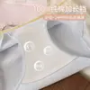 Calzones de Algodón Puro para Mujer Talla Grande 10A Antibacterianos con Entrepierna Extendida de Cintura Media Estilo Mori para Chicas Que No Aprietan las Caderas