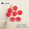 Cuentas de Flor Pequeña de Acrílico con Agujero Recto Materiales Hechos a Mano DIY Colgante para Cadena de Teléfono Bolso Llavero Cuentas Sueltas Accesorios de Joyería