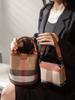 Bolso de Cuadros para Mujer 2026 Estilo Nuevo de Gama Alta Versátil Mini Bolso Cubo de Lona Bolso de Mano Bolso Cruzado de Hombro