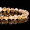 Jingdong Joyería 2A Cristal Amarillo Natural Torre Amatista Cuentas de Transferencia Pulsera Moda Lujo Ligero Mujer Pulsera de Cuentas Redondas Venta al por Mayor