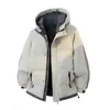 Chamarra Deportiva de Algodón Holgada con Capucha para Hombre, Abrigo Cálido de Invierno, Chamarra Casual de Algodón en Bloques de Color, Versión Gruesa de Moda