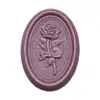Ahora el relieve de cera tela ovalada rosa flor pegatina de pintura sello de pintura pegatina para sellar sobres multicolor