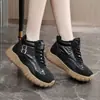 K5702 Sapatos de Algodão Impermeáveis Femininos 2025 Novo Estilo Inverno Com Pelúcia Espessa Quente Leve Solado Macio Esportivos Cano Alto Sapatos Femininos