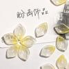 13*19mm pétala de epiphyllum acessórios para joias diy grampo de cabelo antigo vidro colorido gelatina material para acessórios de cabelo retrô
