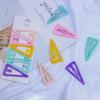 Transfronterizo Caliente Corea del Sur Simple Nuevo Gota Aceite bb Clip Triángulo Color Pasador Niños Accesorios para el Cabello Pasador Tocado