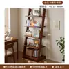 Estante trapezoidal de madeira maciça, prateleira de exposição para armazenamento em bay window, prateleira de armazenamento de chão, estante de livros integrada de parede, armário de armazenamento, armário de canto