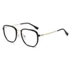 Gafas de moda que cambian de color y protegen de la luz azul para mujer, Monturas de gafas lisas retro de personalidad a la moda, Gafas de comercio exterior a la moda sin graduación para hombre