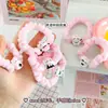 Cuerda para el pelo de gatito rosa linda de dibujos animados Banda de goma de terciopelo Diadema de alta elasticidad Accesorios para el cabello para niños Lazo para el pelo de intestino delgado