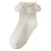 Calcetines para Bebé 2026 Otoño e Invierno Algodón Peinado Transpirables para Niña Calcetines de Encaje sin Costuras Alta Elasticidad sin Apretar las Piernas