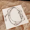 Pulsera de Perlas de Lujo Ligero de Nicho de Gama Alta para Mujer Moda Coreana Temperamento Pulsera de Corazón con Circonita Brillante Pulsera de Cristal