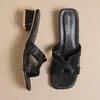 Sandalias de Tacón Alto de Verano 2026, Estilo Francés, Cuadradas, Tacón Grueso, Huecas, Slip-On, de Moda para Mujer