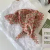 Pañuelo Triangular Floral Lindo Estilo Coreano para Viaje al Aire Libre, Banda para el Cabello con Protección Solar para Mujer, Pañuelo para la Cabeza para Fotografía de Celebridad de Internet en Vacaciones en la Playa