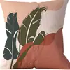 Funda de Almohada Abstracta Línea del Atardecer Arte Moderno Minimalista Sala de Estar Sofá Cojín para Ventana Abuhardillada Material de Lino Geométrico