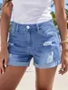 Itens Populares de Venda Cruzada Europeus e Americanos, Shorts Jeans Lavado, Tamanho Padrão Americano Feminino Soltos Versáteis Hot Pants, Fábrica de Origem 1688