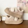 Zapatos de Algodón con Suela Gruesa y Cierre Mágico de Lana de Oveja para Mujer, Tenis de Felpa de Invierno, Nuevos 2026, Mocasines Versátiles y Cálidos de Alta Venta