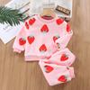 Traje cálido de franela para otoño e invierno para niños, acolchado y grueso, ropa para el hogar, ropa de otoño y pantalones largos, conjunto de ropa interior para niños y niñas