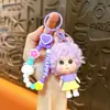 Pingente Chaveiro Menina Pelúcia Cabelo Cacheado Desenho Boneca Cabeça Afro Pingente de Bolsa Prêmio de Máquina de Garra Venda por Atacado