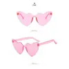 Nuevas Gafas de Sol con Forma de Corazón Estilo Europeo y Americano, Gafas de Una Pieza Sin Marco Personalizadas, Gafas Populares de Calle para Fiesta