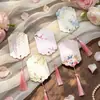 Marcador de Página Série Flores Estilo Nacional Materiais DIY Feitos à Mão para Diário Marcador de Página Presente Artístico Cartão Marcador de Página Escrevível Marcador de Página Estilo Antigo