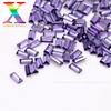 Fábrica de zircônia cúbica atacado retangular ângulo reto carro plano roxo azul pedra nua zircônia 5A produto acabado de qualidade