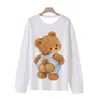 Camiseta de Manga Larga con Estampado de Elefante en Línea Minimalista, Top Redondo de Manga Larga Artístico y Creativo para Mujer