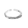 712 Anillo para mujer de Plata de Ley S925 con Diseño de Nicho INS de Estilo Coreano, Distintivo, Combinable con Todo, Irregular, con Textura de Zirconia Microincrustada