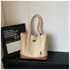 Bolso de lona transfronterizo de gran capacidad para mujer, nuevo bolso de hombro tipo tote versátil para el día a día, bolso de hombro casual simple y ligero
