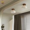 Luz de Pasillo, Luz de Pasillo, Lámpara de Techo China de Nogal y Latón de Lujo Ligero, Luz de Entrada y Balcón Estilo Retro Wabi-Sabi