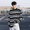 Nueva Camiseta de Hombre Otoño/Invierno 2026 Rayas Casual Versátil de Pareja Moderna Manga Larga Estampado Digital Top de Mujer