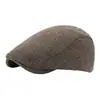 Nueva colección de otoño e invierno: boina de lana para hombre, boina retro británica estilo tweed, gorra de béisbol casual y versátil para mujer