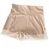 Pantalones Cortos de Seguridad Dos en Uno, No se Enrollan, Elásticos, Anti-Exposición, Leggings de Longitud 3/4, Seda de Hielo Acanalada, Cintura Media-Alta, No Necesitan Usar Ropa Interior