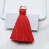 Poliéster Colorido Anillo de Hierro Grueso Tirador Sin Cabeza Borla Hecho a Mano Colgante de Abanico DIY Estilo Antiguo Marcapáginas Bolsita Borla Colgante
