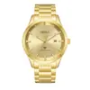ORSGA Reloj de Moda para Hombre de Negocios Fuente de Fábrica Calendario en Vivo Luminoso Comercio Exterior Simple Cuarzo Dorado Reloj para Hombre