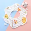 Baberos de Pétalos de Gasa de 8 Capas Fabricante Mayorista Baberos Suaves para Bebé Giratorios 360 Grados Toalla de Babas para Bebé de Algodón Puro