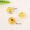 Acessórios de Contas Espaçadoras Banhadas a Ouro 18K Alta Retenção de Cor Contas Espaçadoras Disco Voador Texto Voador Retro Fosco Acessórios Estilo Chinês Atacado