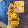 Llavero Auténtico Serie Navideña Dragón de Leche Femenino Exquisito Dibujo Animado Muñeco de Inyección Anillo para Llavero Colgante de Bolsa Pequeño Regalo