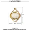 Pendente DIY Árvore da Vida Geométrica Francesa Gota de Óleo Aço Titânio Amor Joias de Aço Inoxidável Pingente de Colar Lua