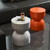 Mesa de Centro Creativa Escandinava de Reloj de Arena Mesa Lateral para Sofá Mesa de Esquina de Diseñador Hogar para Apartamento Pequeño Taburete Pequeño Estante de Almacenamiento de Mesita de Noche