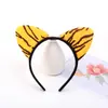 Diadema con estampado de leopardo y orejas de gato Diadema europea y americana Accesorios para el cabello de disfraz Mickey Mouse Comercio exterior Headdress transfronterizo venta al por mayor
