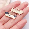 Colgante de aleación esmaltada con estampado de animales de gato y perro de colores lindos para collar DIY, accesorios de joyería, llavero
